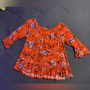 Flora print Off-Shoulder Blouse